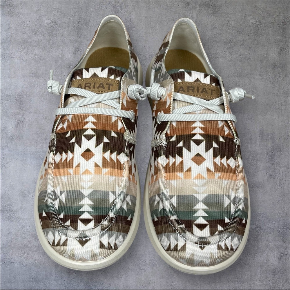 Ariat Hilo Neutral Southwest Print Loafer Shoes Womens 8B Comfort Aztec Western - Picture 2 of 9